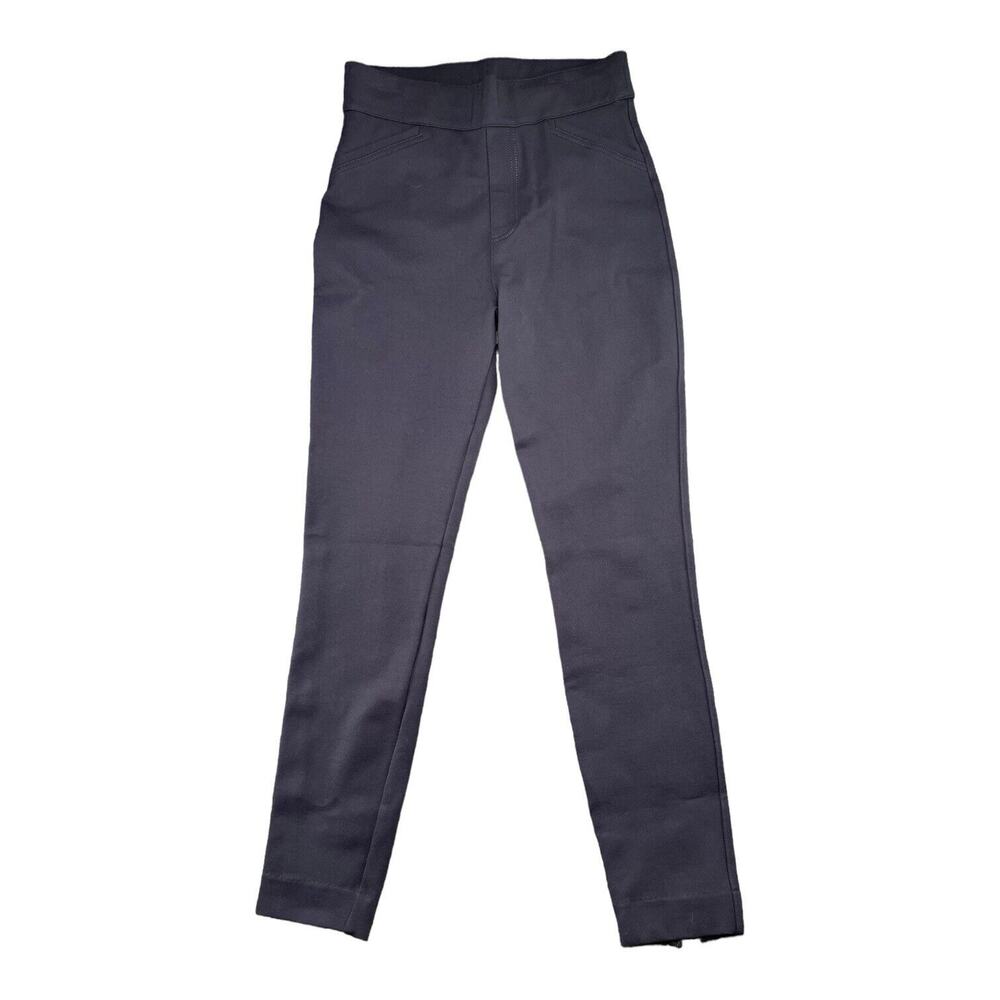 SPANX The Perfect Pants Back Seam Crop Skinny Stretch Navy Blue Tall Medium EUC